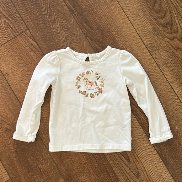 Janie and Jack, long sleeve horse tee size 2T - Picture 1 of 5